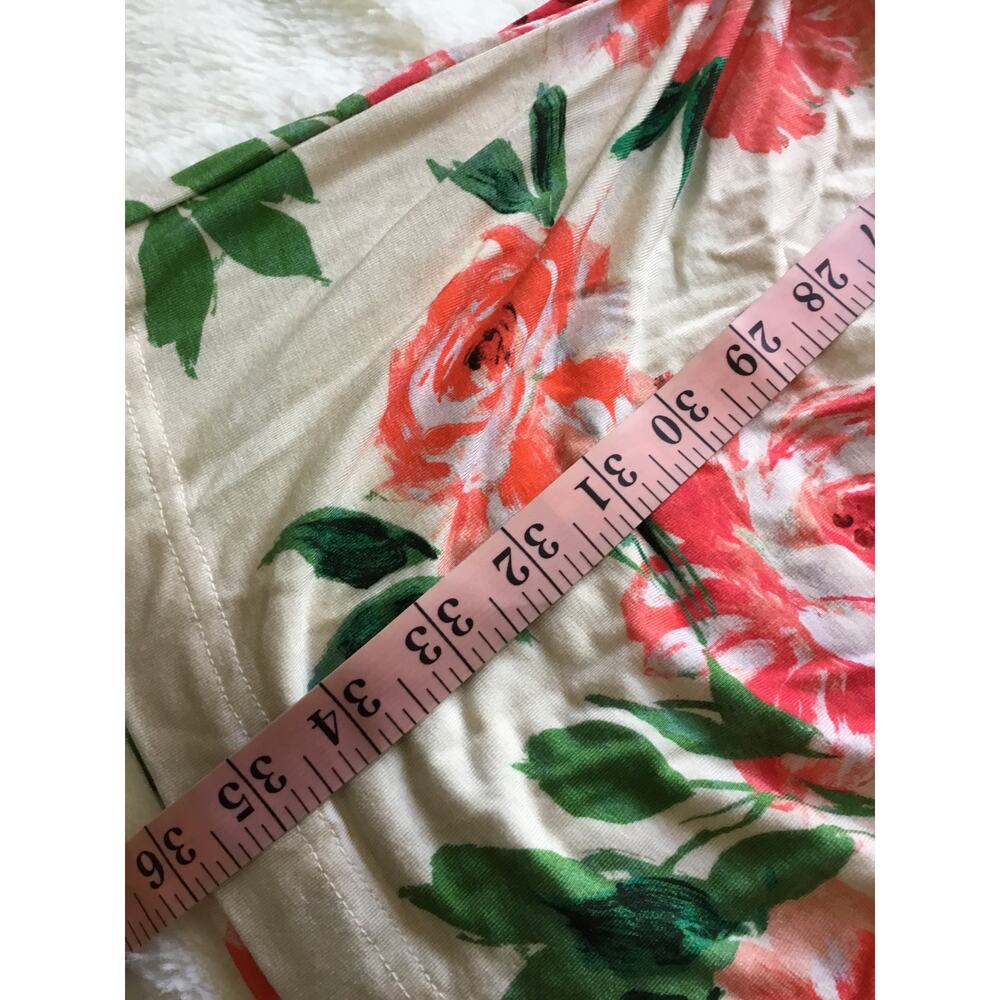 Anthropologie Cream Floral Eureka Racerback Dress - Picture 10 of 13